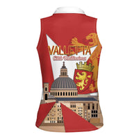 Valletta Malta Women Sleeveless Polo Shirt Maltese Cross Citta Umilissima - Wonder Print Shop