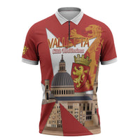 Valletta Malta Zipper Polo Shirt Maltese Cross Citta Umilissima - Wonder Print Shop