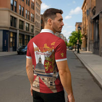 Valletta Malta Zipper Polo Shirt Maltese Cross Citta Umilissima - Wonder Print Shop