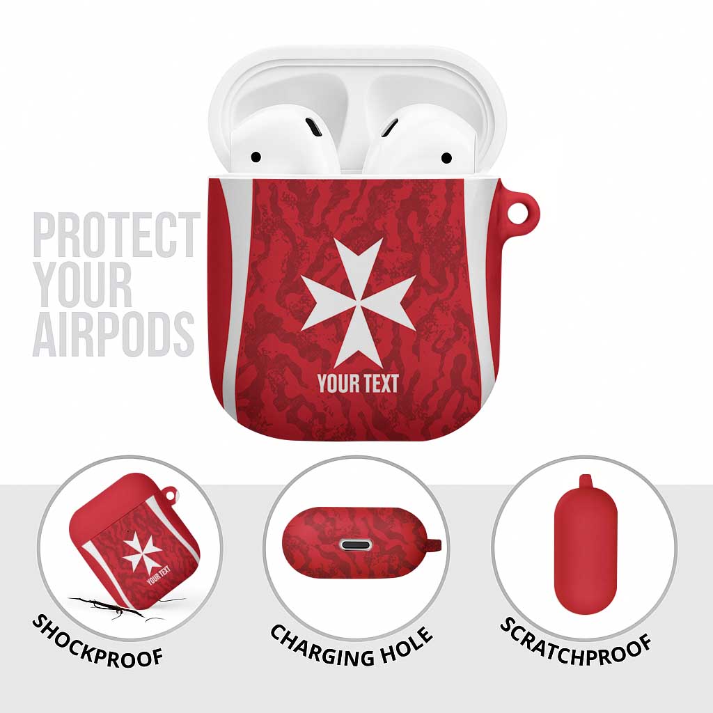 Malta Football Custom AirPods Case Come One Reds - Wonder Print Shop