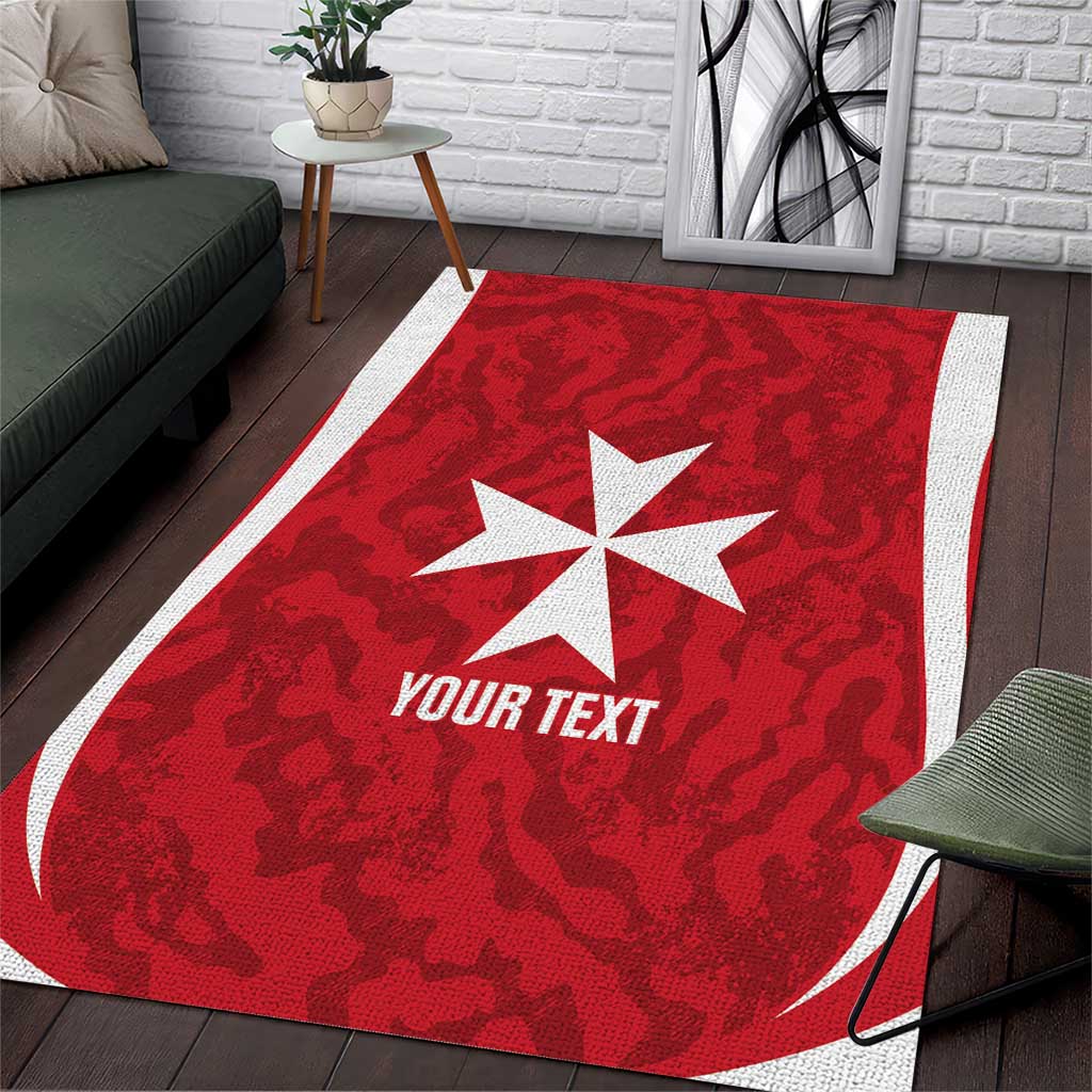 Malta Football Custom Area Rug Come One Reds - Wonder Print Shop