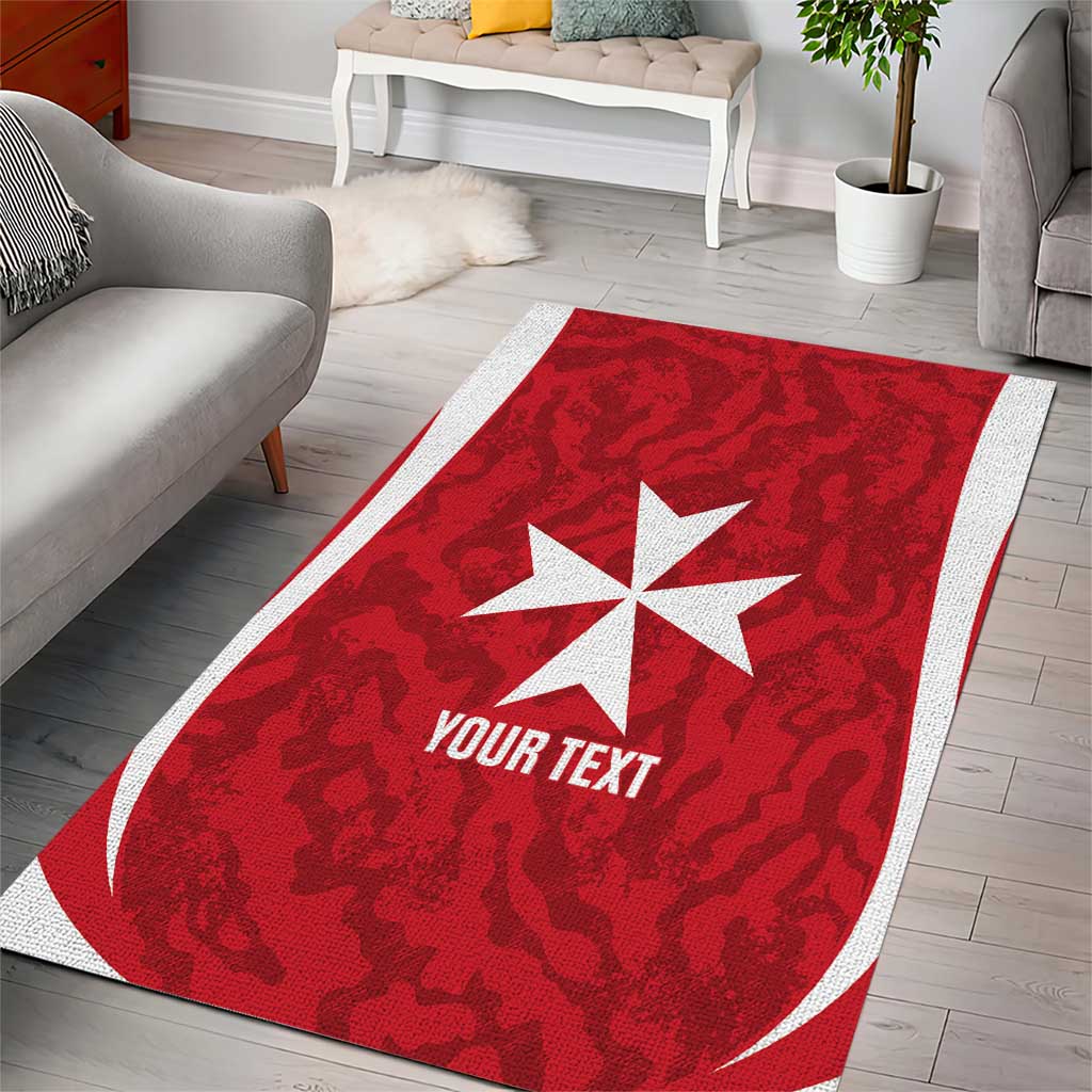 Malta Football Custom Area Rug Come One Reds - Wonder Print Shop