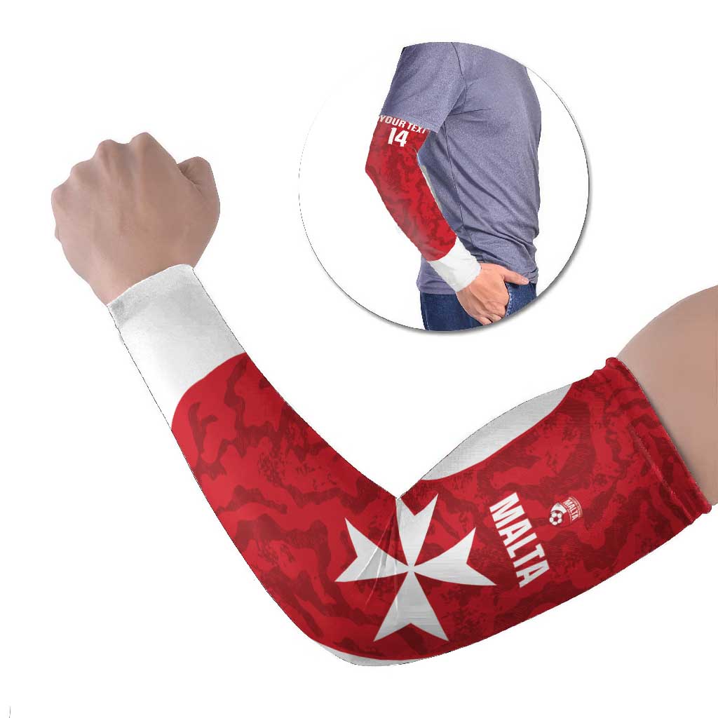 Malta Football Custom Arm Sleeves Come One Reds - Wonder Print Shop