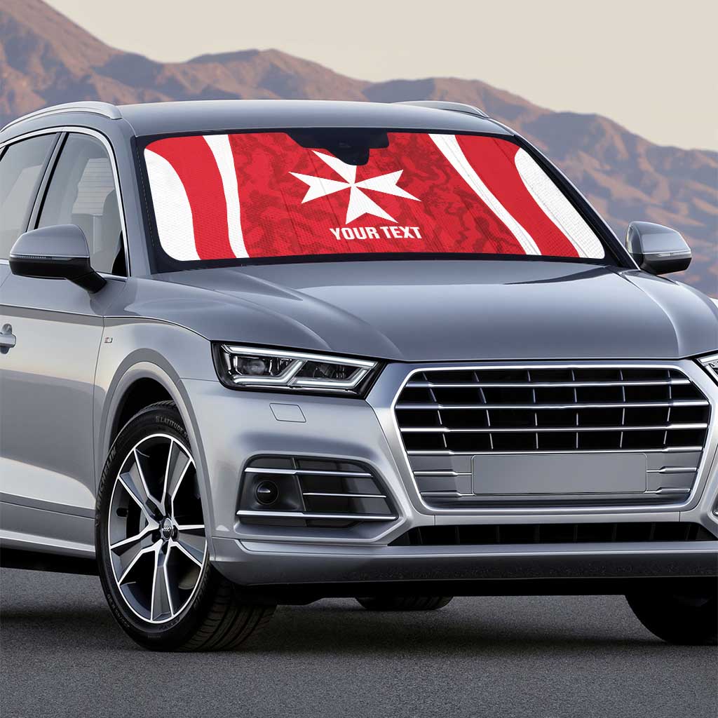 Malta Football Custom Auto Sun Shade Come One Reds - Wonder Print Shop