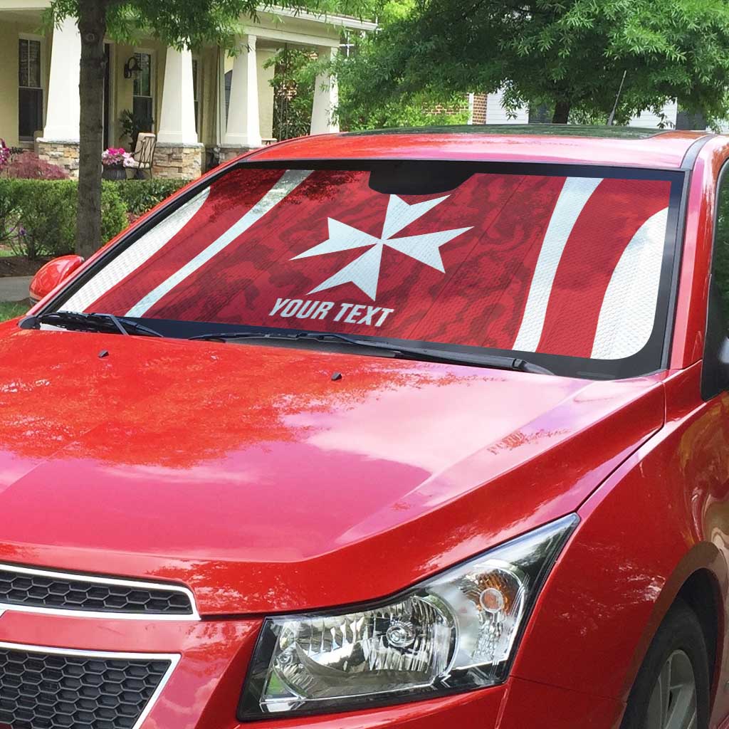 Malta Football Custom Auto Sun Shade Come One Reds - Wonder Print Shop