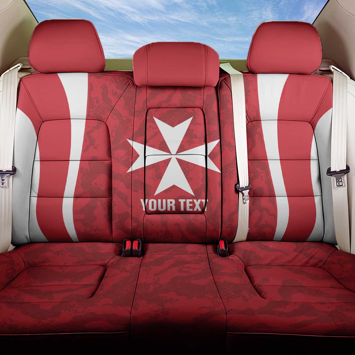 Malta Football Custom Back Car Seat Cover Come One Reds - Wonder Print Shop