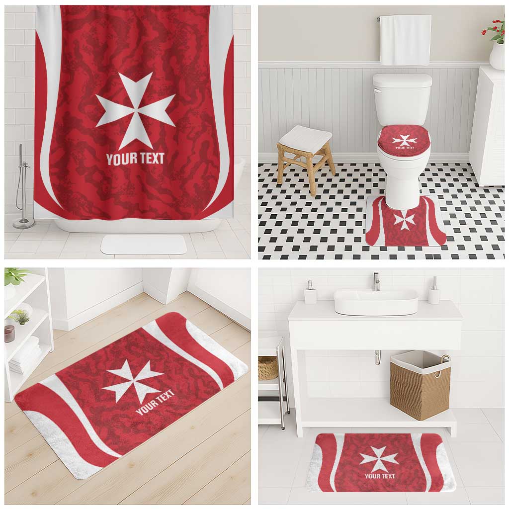 Malta Football Custom Bathroom Set Come One Reds - Wonder Print Shop