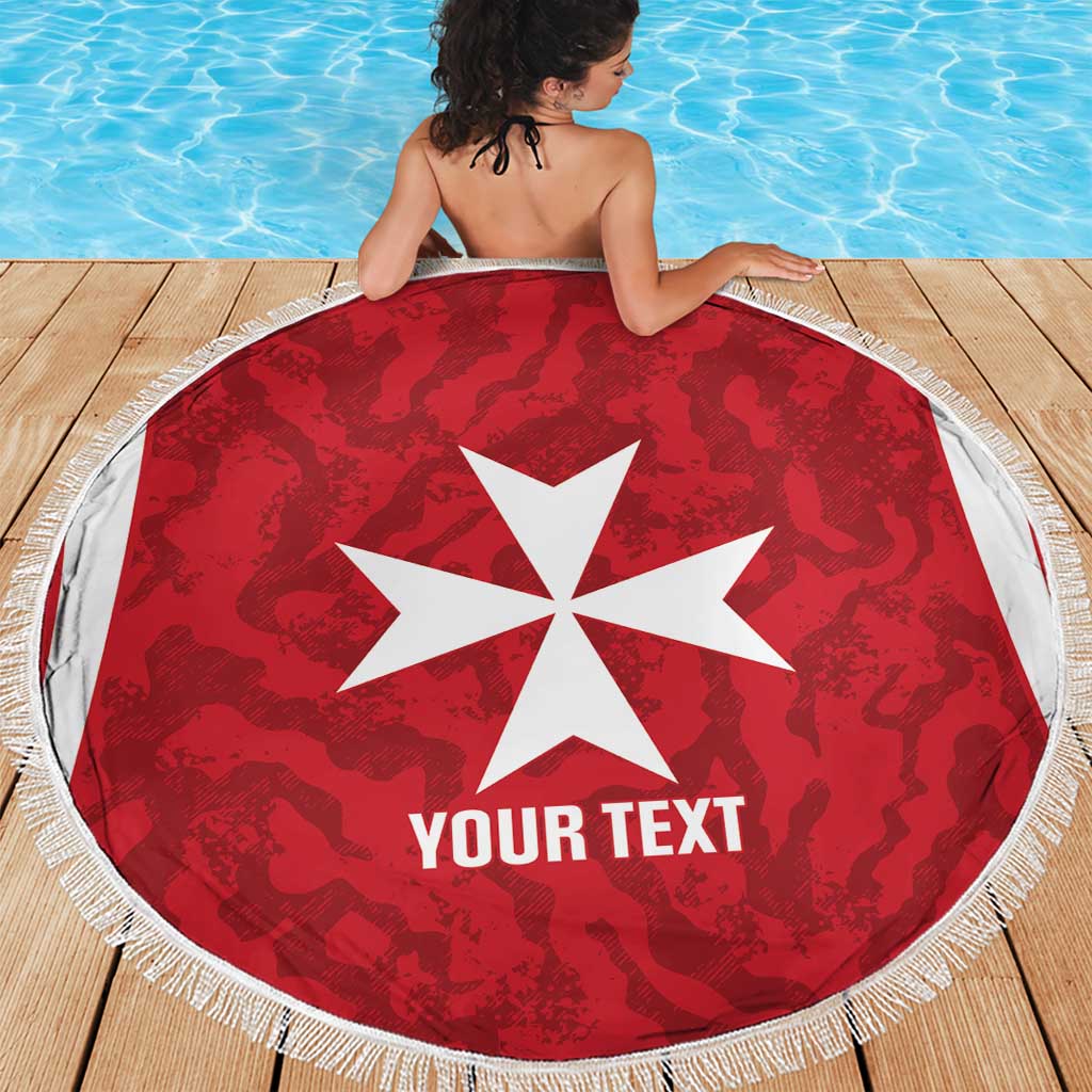 Malta Football Custom Beach Blanket Come One Reds - Wonder Print Shop