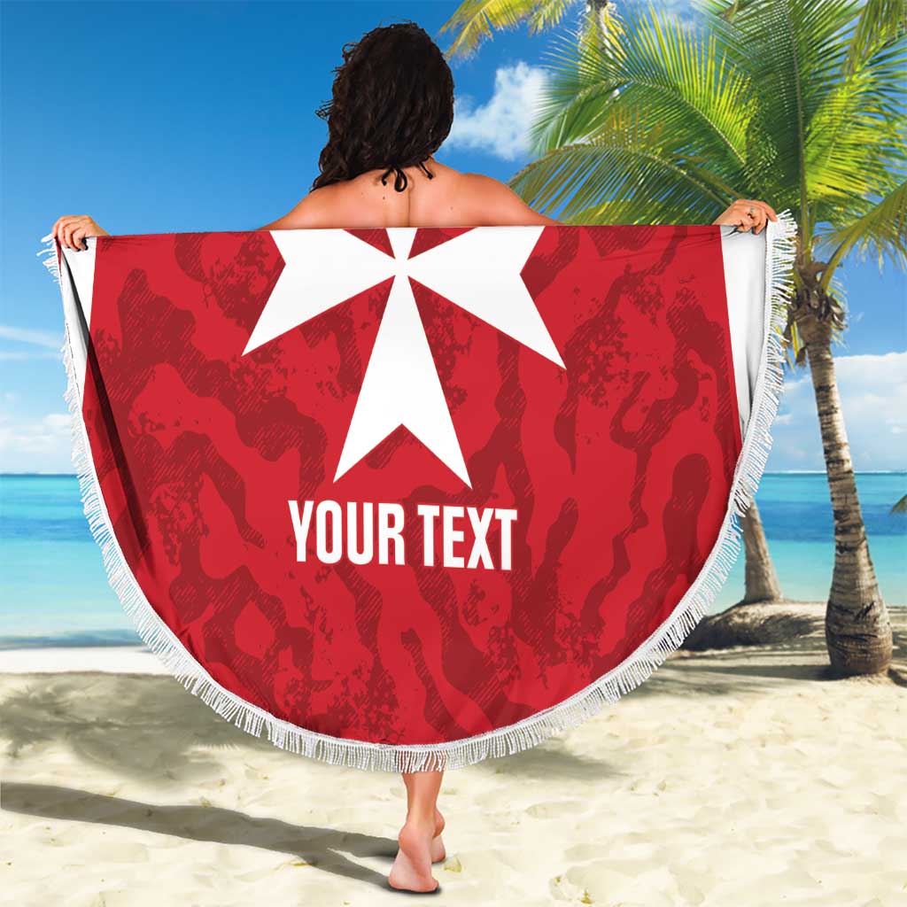 Malta Football Custom Beach Blanket Come One Reds - Wonder Print Shop