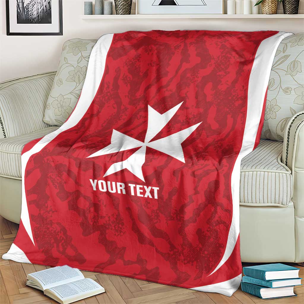 Malta Football Custom Blanket Come One Reds - Wonder Print Shop