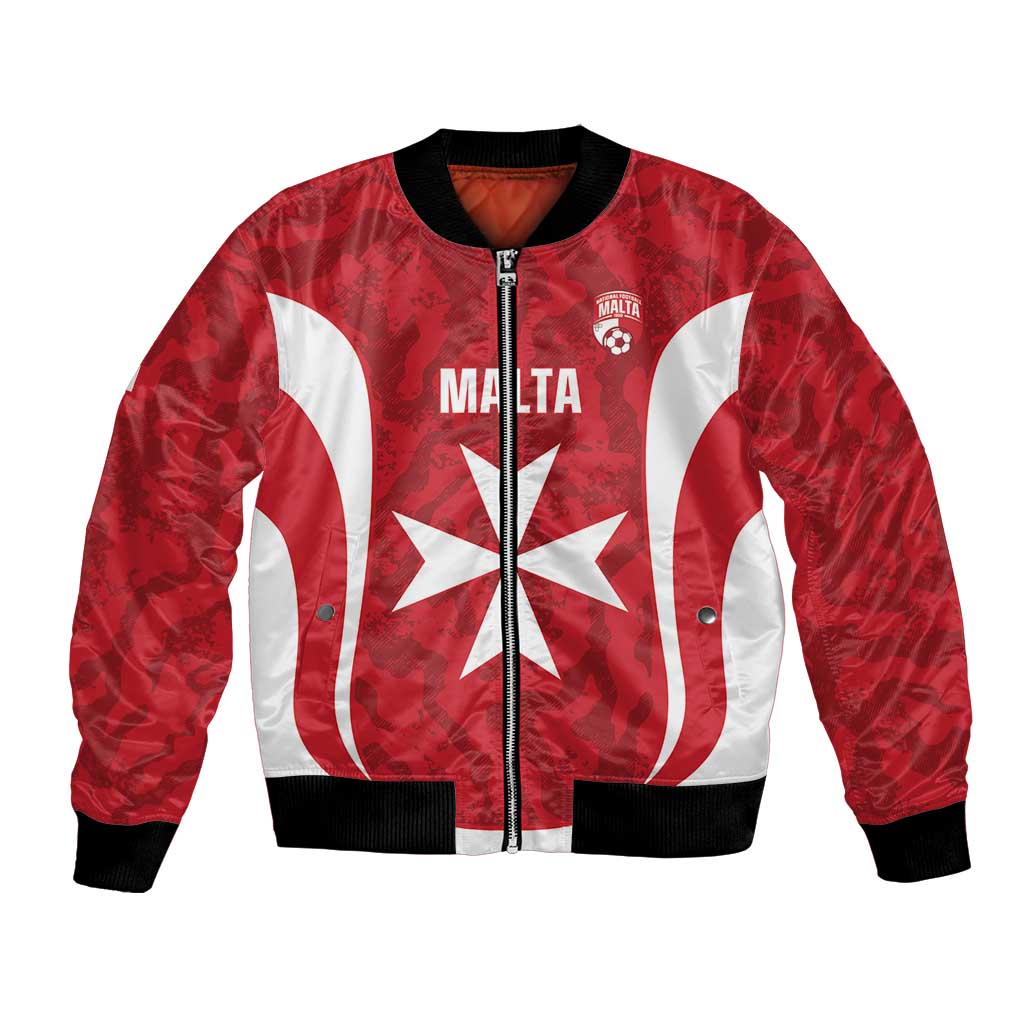 Malta Football Custom Bomber Jacket Come One Reds - Wonder Print Shop
