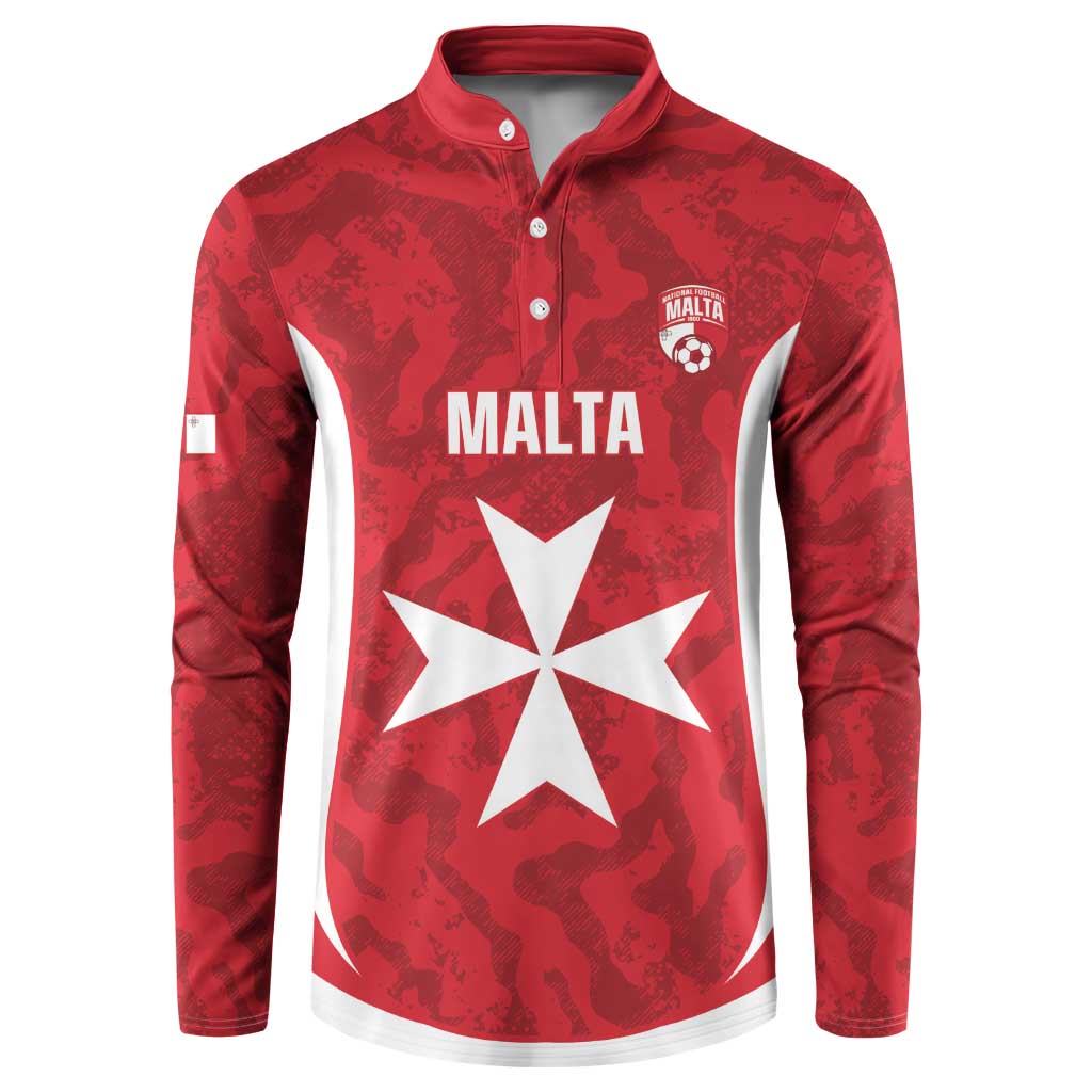 Malta Football Custom Button Sweatshirt Come One Reds - Wonder Print Shop