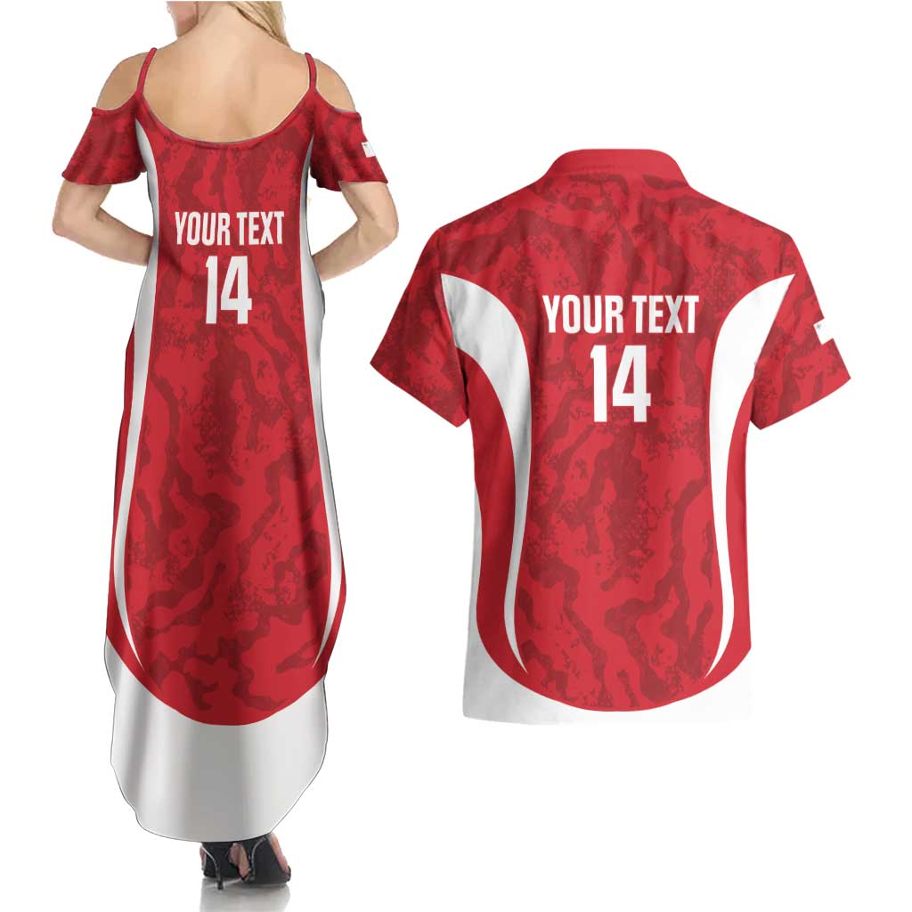 Malta Football Custom Couples Matching Summer Maxi Dress and Hawaiian Shirt Come One Reds - Wonder Print Shop
