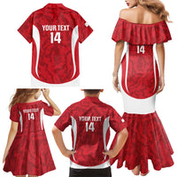 Malta Football Custom Family Matching Mermaid Dress and Hawaiian Shirt Come One Reds - Wonder Print Shop