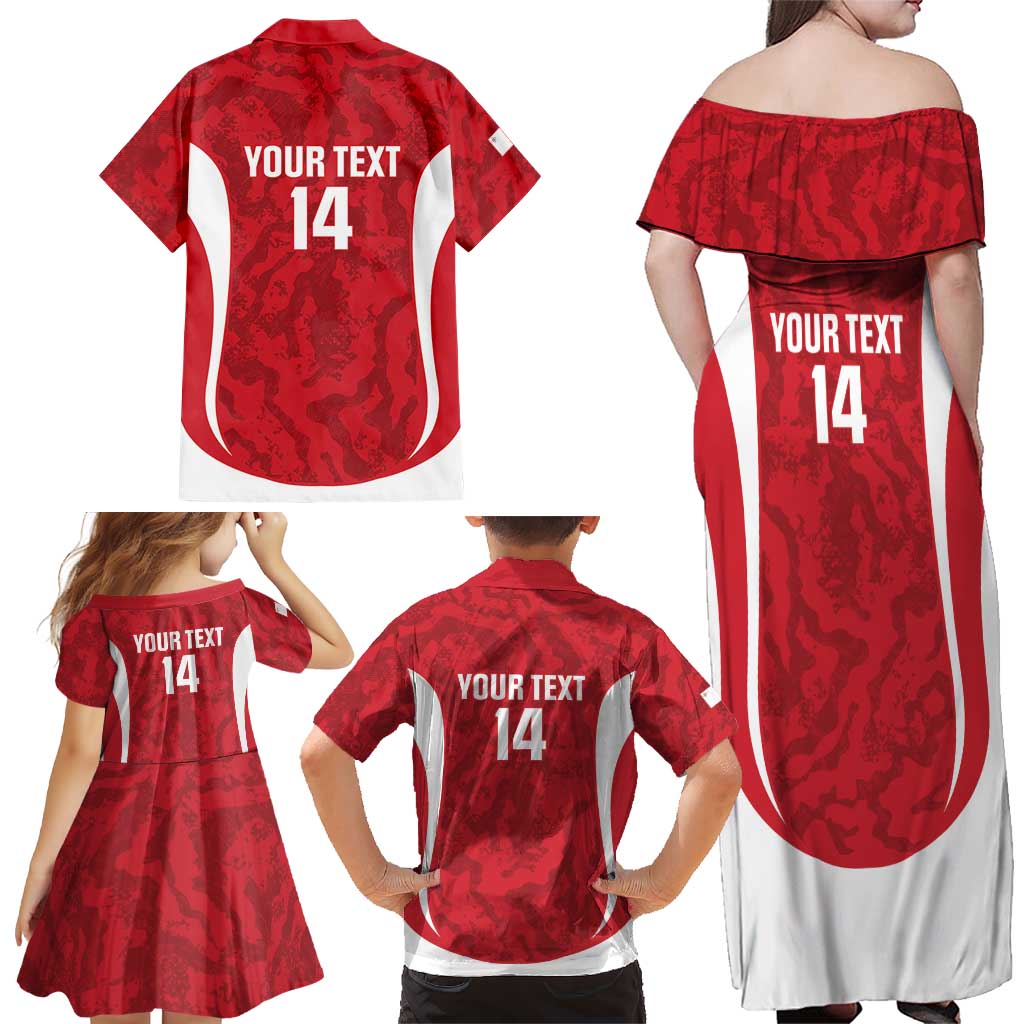 Malta Football Custom Family Matching Off Shoulder Maxi Dress and Hawaiian Shirt Come One Reds - Wonder Print Shop