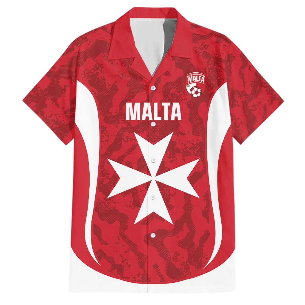 Malta Football Custom Family Matching Off Shoulder Maxi Dress and Hawaiian Shirt Come One Reds - Wonder Print Shop