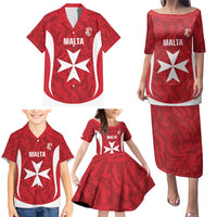 Malta Football Custom Family Matching Puletasi and Hawaiian Shirt Come One Reds - Wonder Print Shop