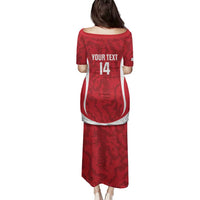 Malta Football Custom Family Matching Puletasi and Hawaiian Shirt Come One Reds - Wonder Print Shop