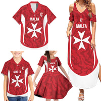 Malta Football Custom Family Matching Summer Maxi Dress and Hawaiian Shirt Come One Reds - Wonder Print Shop