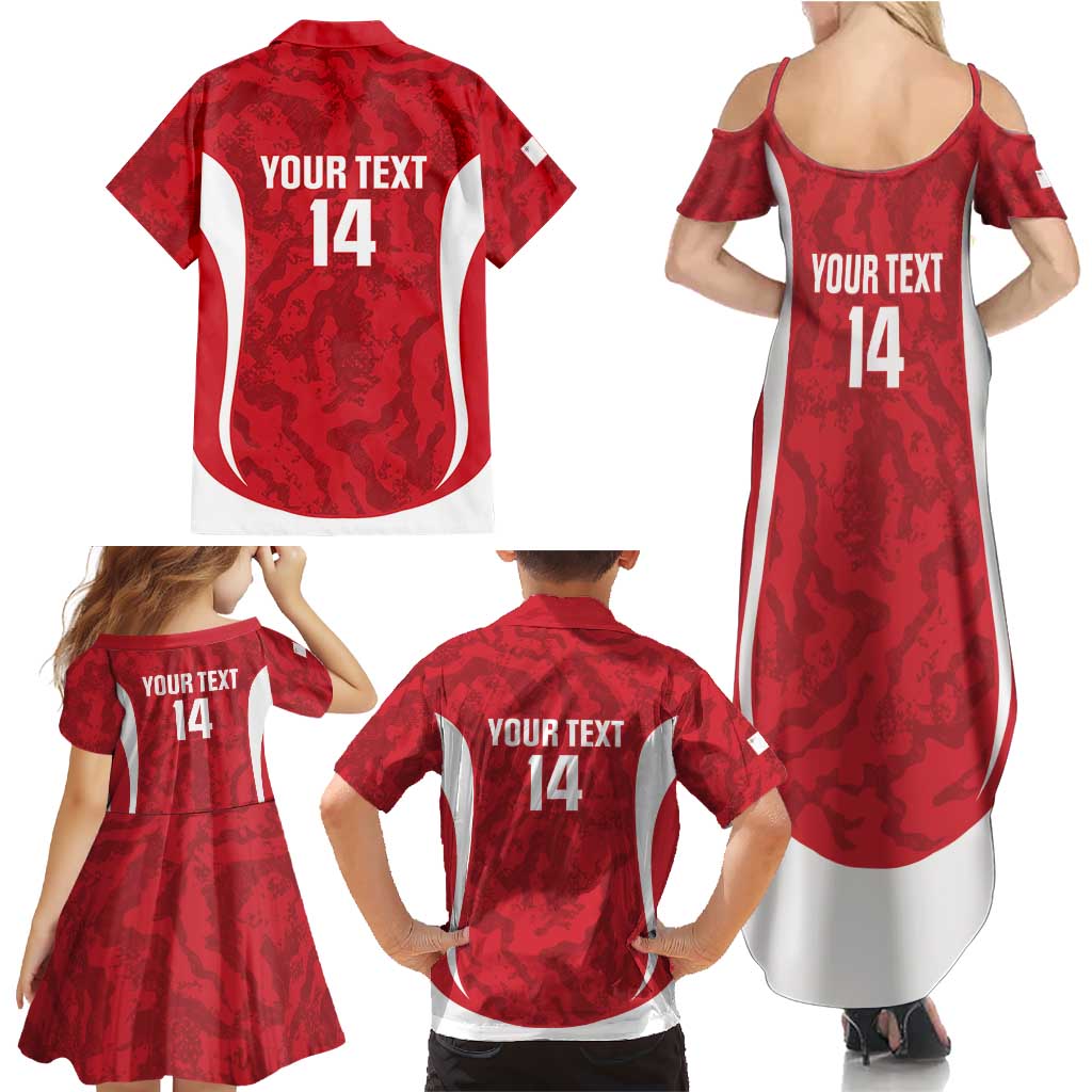 Malta Football Custom Family Matching Summer Maxi Dress and Hawaiian Shirt Come One Reds - Wonder Print Shop