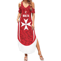 Malta Football Custom Family Matching Summer Maxi Dress and Hawaiian Shirt Come One Reds - Wonder Print Shop