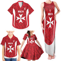 Malta Football Custom Family Matching Tank Maxi Dress and Hawaiian Shirt Come One Reds - Wonder Print Shop