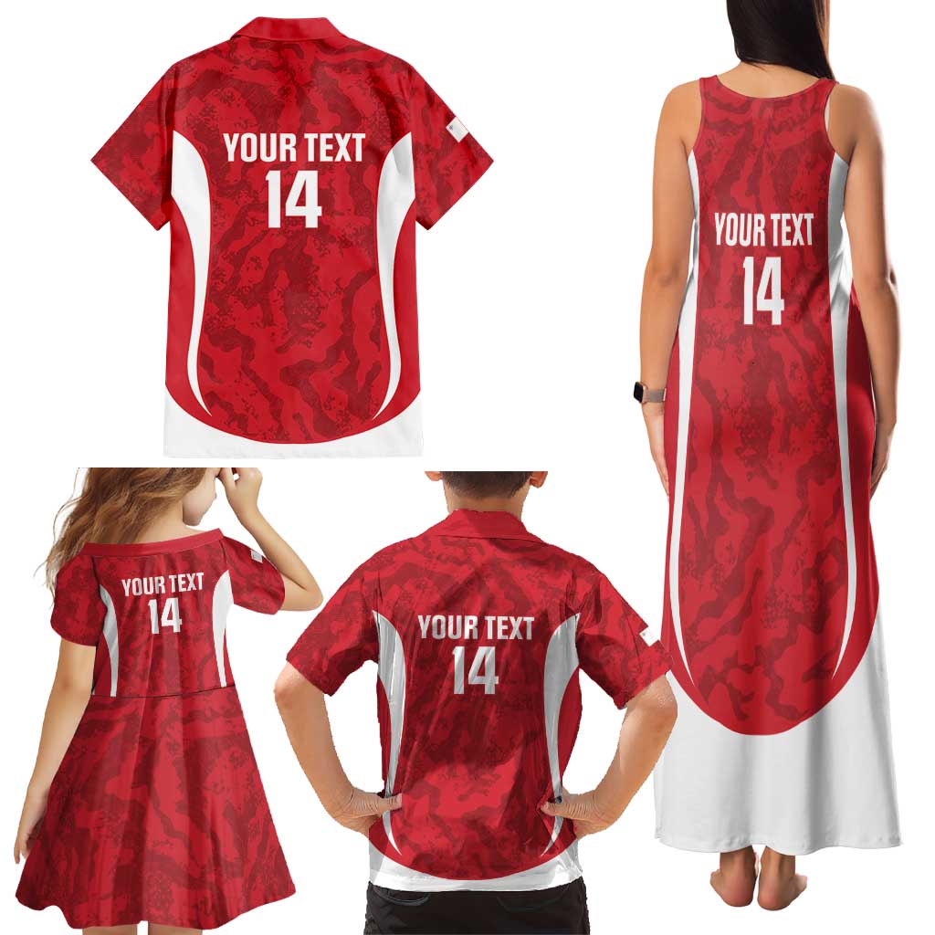 Malta Football Custom Family Matching Tank Maxi Dress and Hawaiian Shirt Come One Reds - Wonder Print Shop