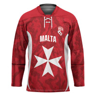 Malta Football Custom Hockey Jersey Come One Reds - Wonder Print Shop