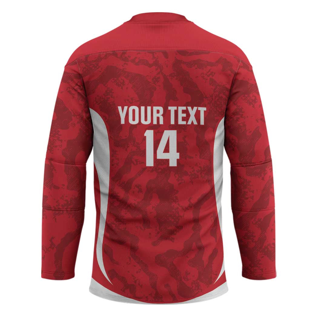 Malta Football Custom Hockey Jersey Come One Reds - Wonder Print Shop