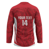 Malta Football Custom Hockey Jersey Come One Reds - Wonder Print Shop