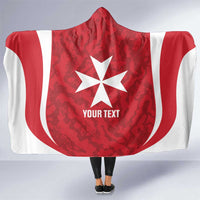 Malta Football Custom Hooded Blanket Come One Reds - Wonder Print Shop