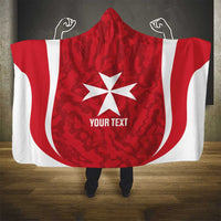 Malta Football Custom Hooded Blanket Come One Reds - Wonder Print Shop