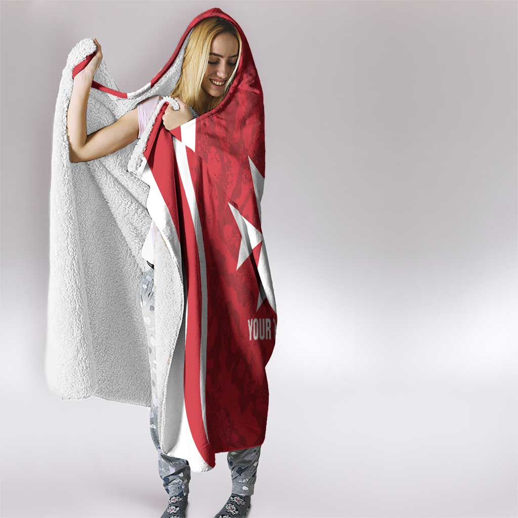Malta Football Custom Hooded Blanket Come One Reds - Wonder Print Shop