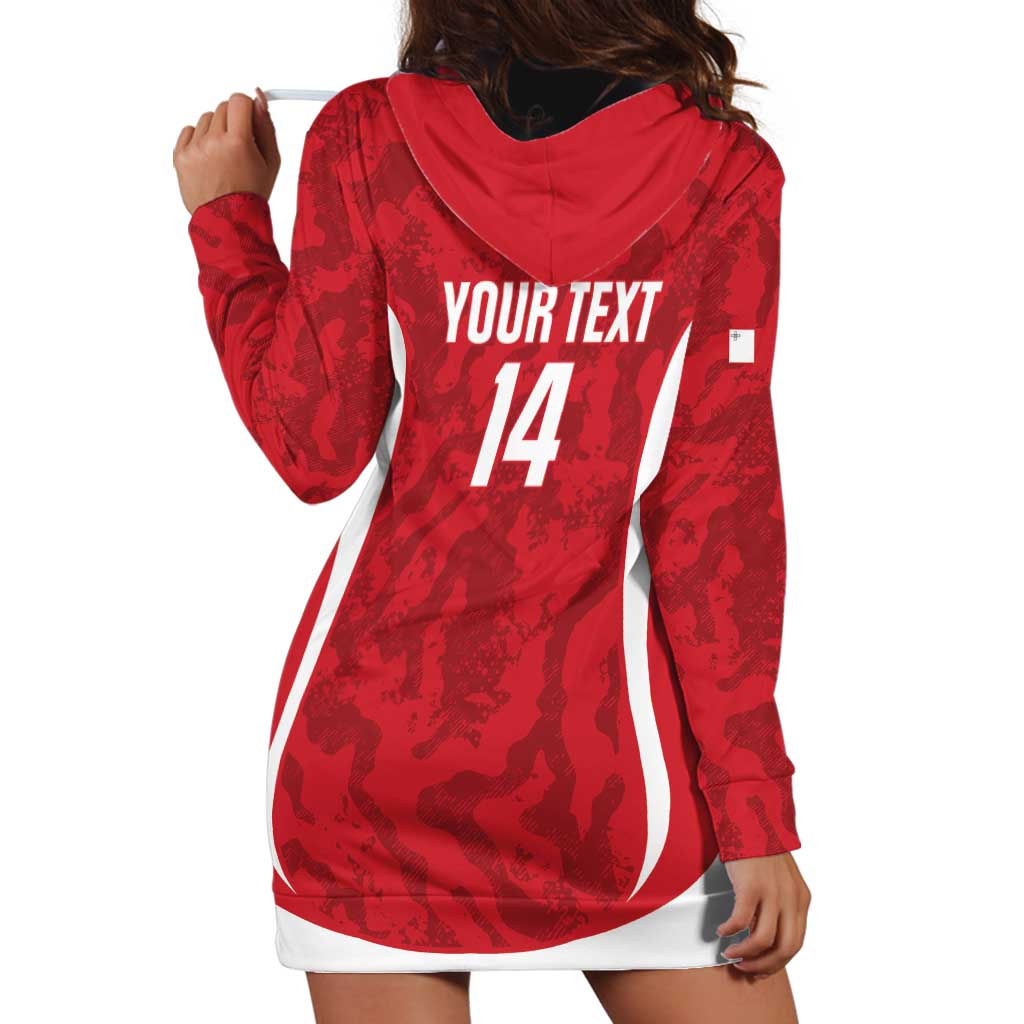 Malta Football Custom Hoodie Dress Come One Reds - Wonder Print Shop