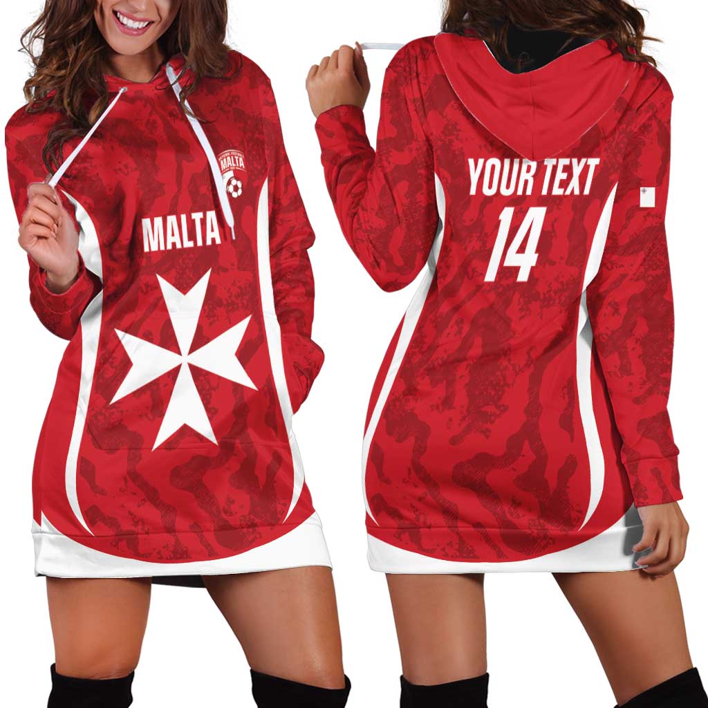 Malta Football Custom Hoodie Dress Come One Reds - Wonder Print Shop