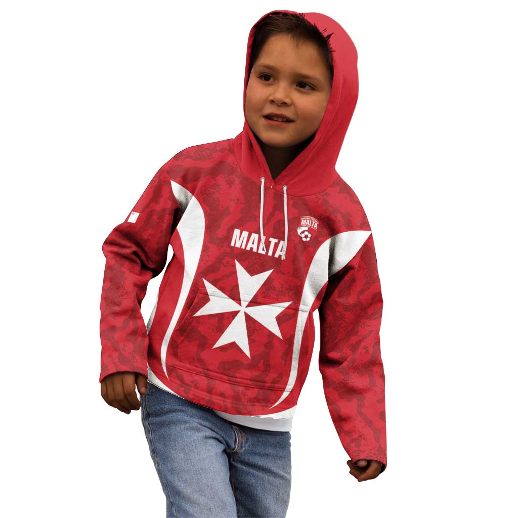 Malta Football Custom Kid Hoodie Come One Reds - Wonder Print Shop