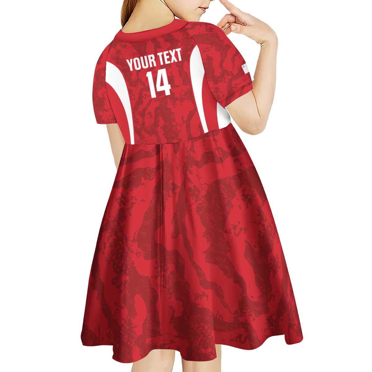 Malta Football Custom Kid Short Sleeve Dress Come One Reds - Wonder Print Shop