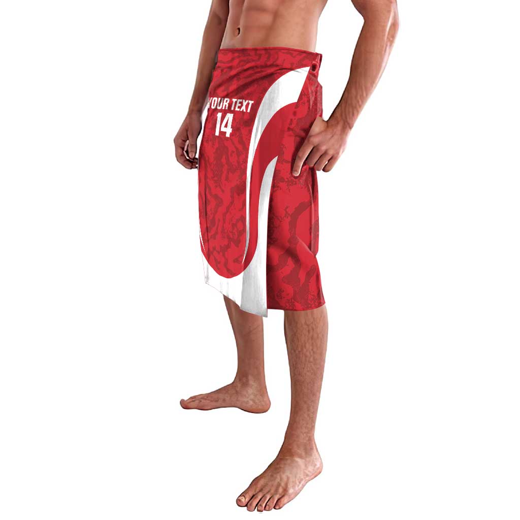 Malta Football Custom Lavalava Come One Reds - Wonder Print Shop