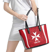 Malta Football Custom Leather Tote Bag Come One Reds - Wonder Print Shop