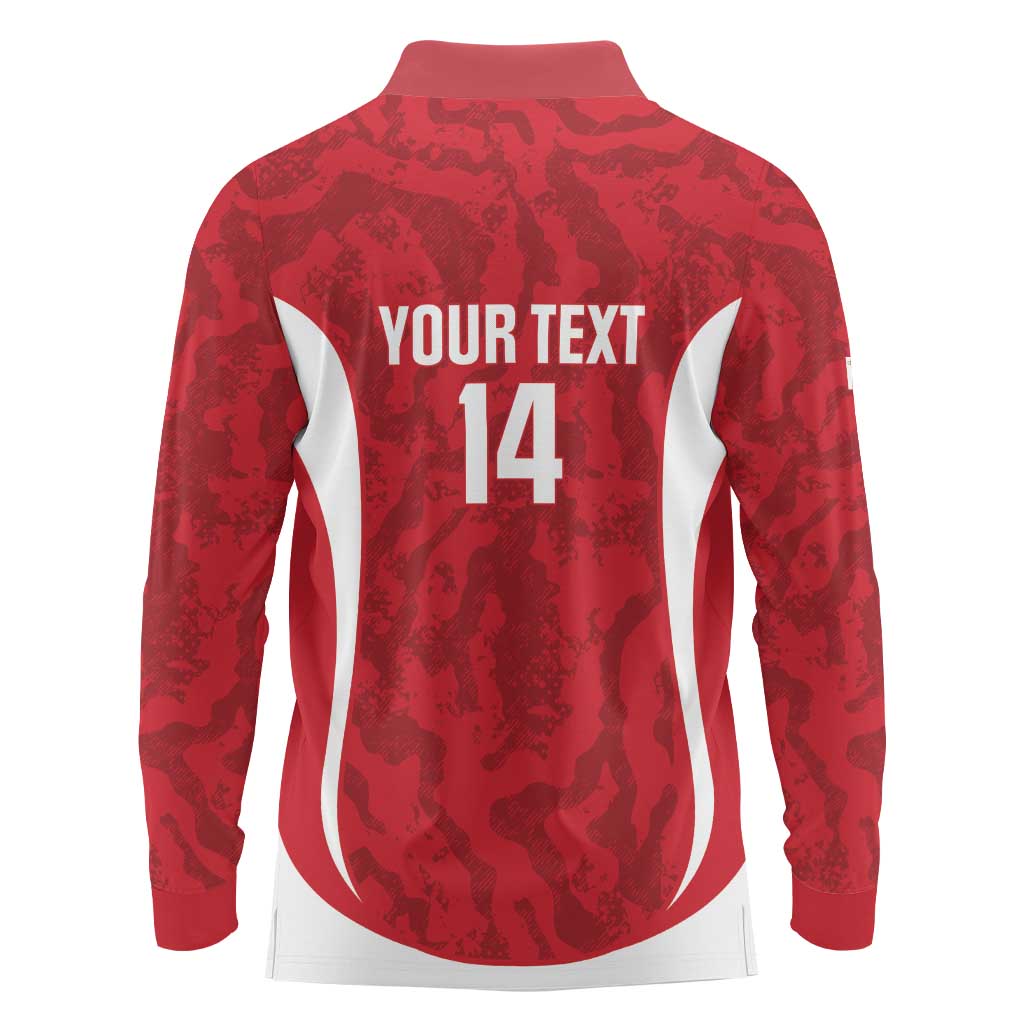 Malta Football Custom Long Sleeve Polo Shirt Come One Reds - Wonder Print Shop
