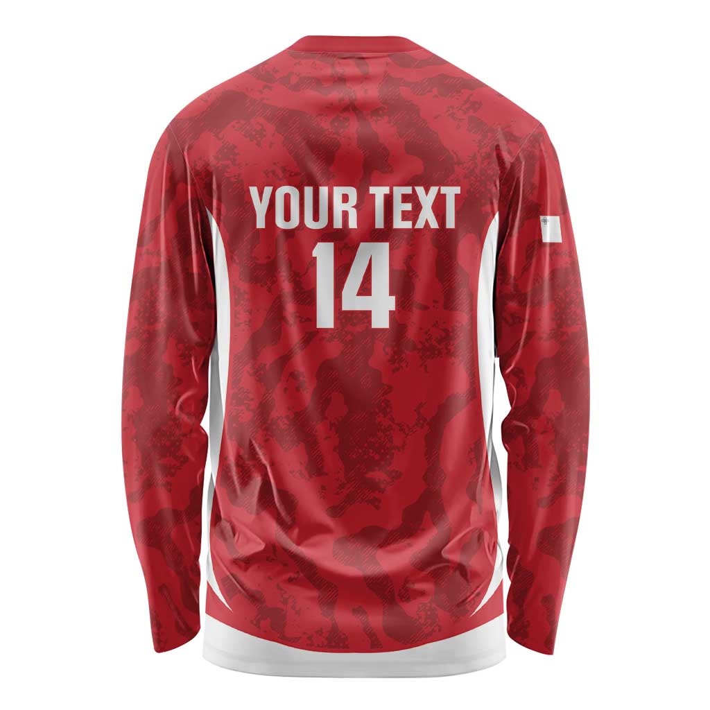 Malta Football Custom Long Sleeve Shirt Come One Reds - Wonder Print Shop