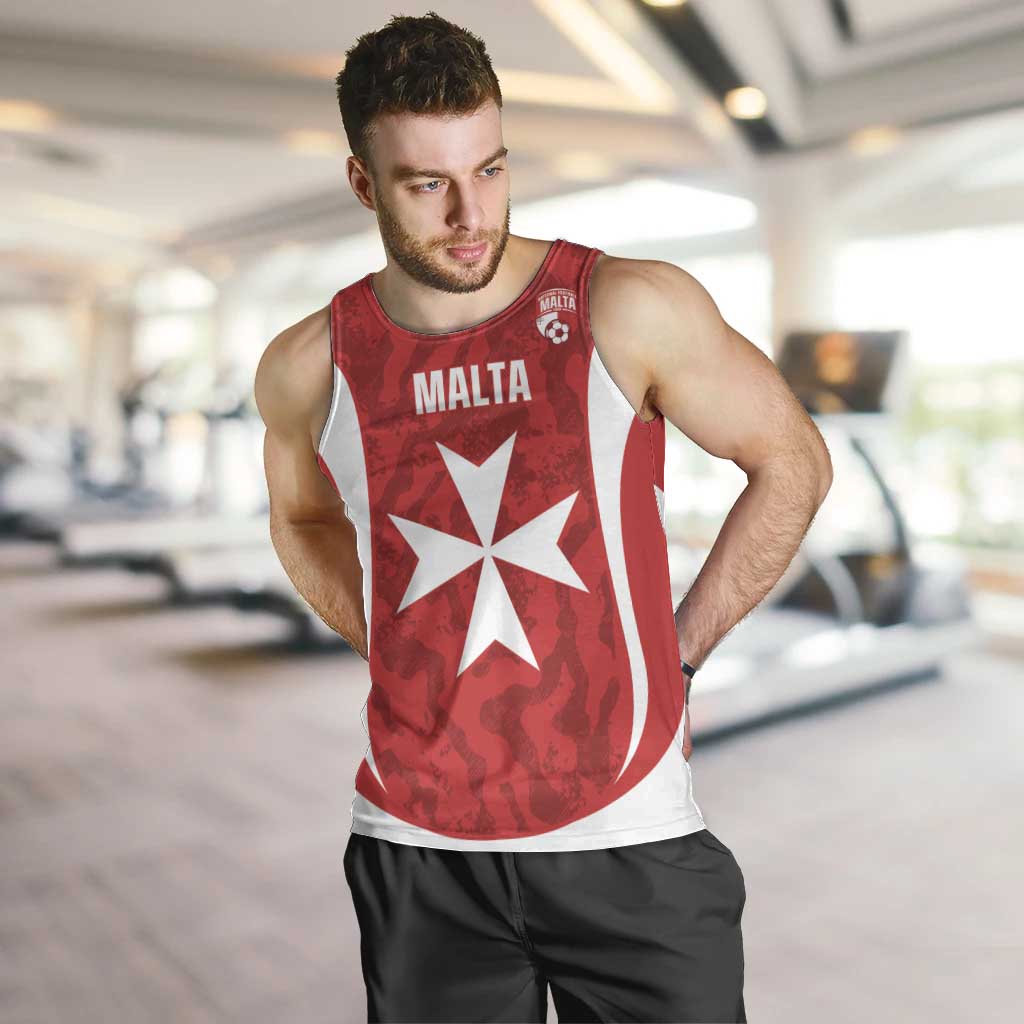 Malta Football Custom Men Tank Top Come One Reds - Wonder Print Shop