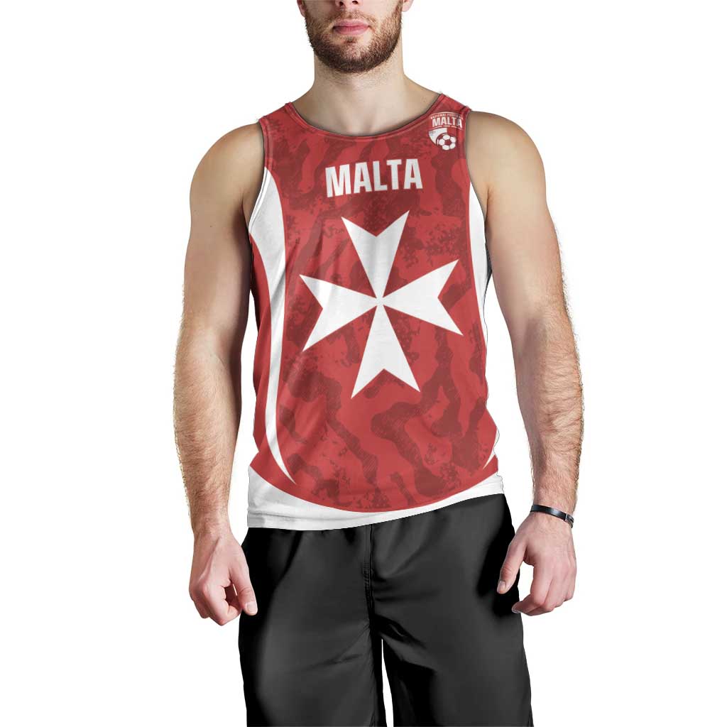 Malta Football Custom Men Tank Top Come One Reds - Wonder Print Shop