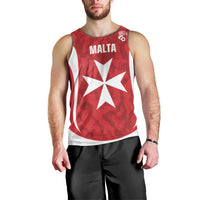 Malta Football Custom Men Tank Top Come One Reds - Wonder Print Shop