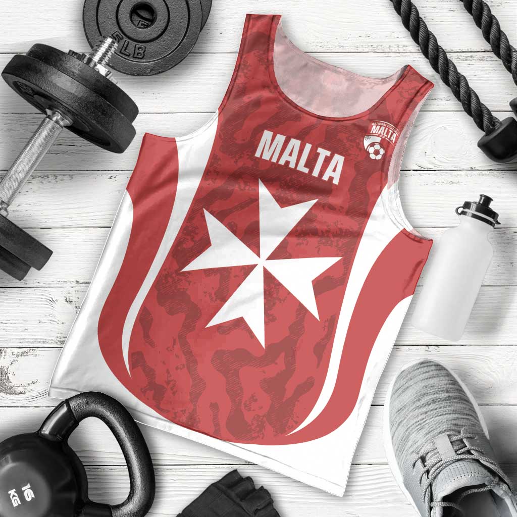 Malta Football Custom Men Tank Top Come One Reds - Wonder Print Shop