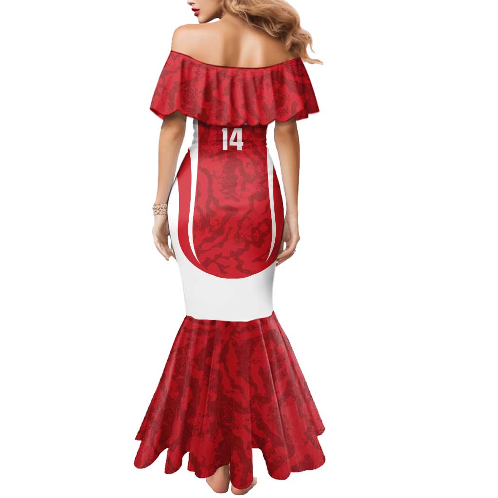 Malta Football Custom Mermaid Dress Come One Reds - Wonder Print Shop