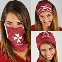 Malta Football Custom Neck Gaiter Come One Reds - Wonder Print Shop