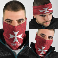 Malta Football Custom Neck Gaiter Come One Reds - Wonder Print Shop
