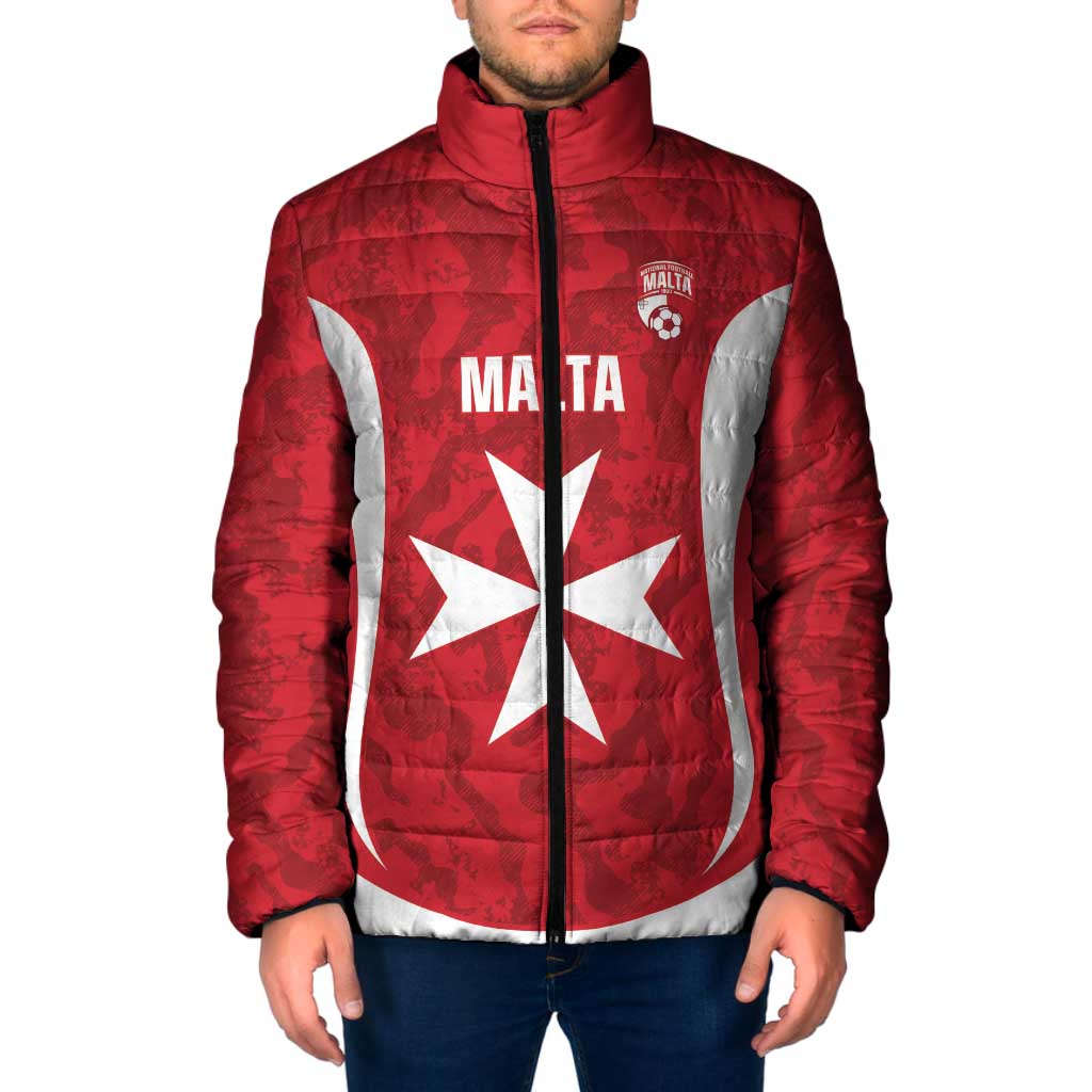 Malta Football Custom Padded Jacket Come One Reds - Wonder Print Shop
