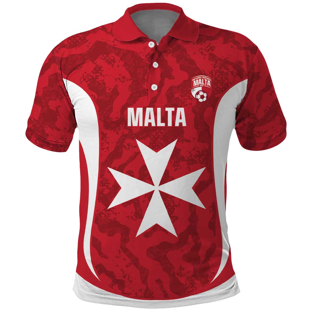 Malta Football Custom Polo Shirt Come One Reds - Wonder Print Shop